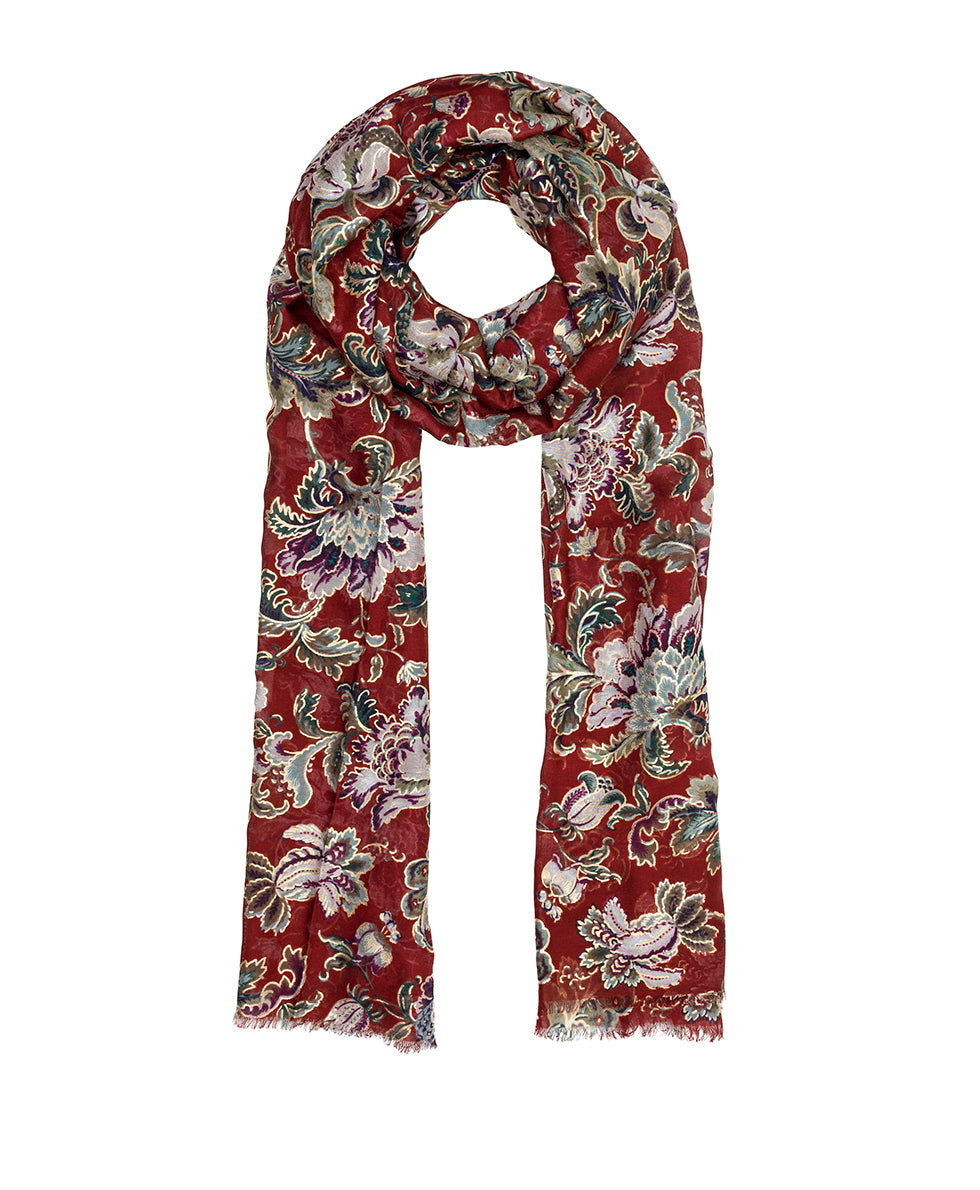 Female - Scarf - European Floral Tapestry - european floral tapestry - by Patricia Nash - View 1 of 4