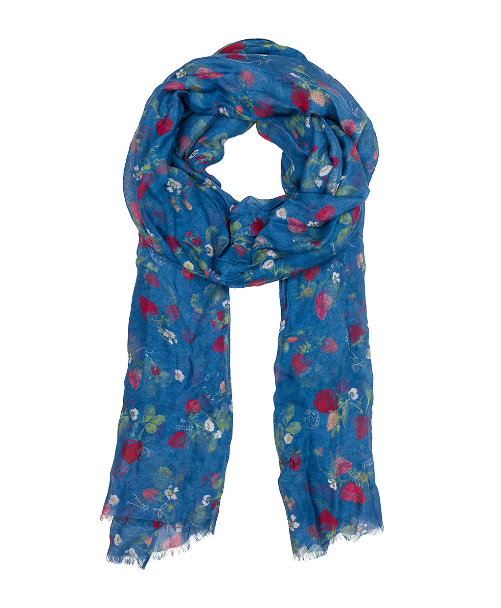 Female - Scarf - Parisian Strawberries - parchment strawberry - by Patricia Nash - View 1 of 12