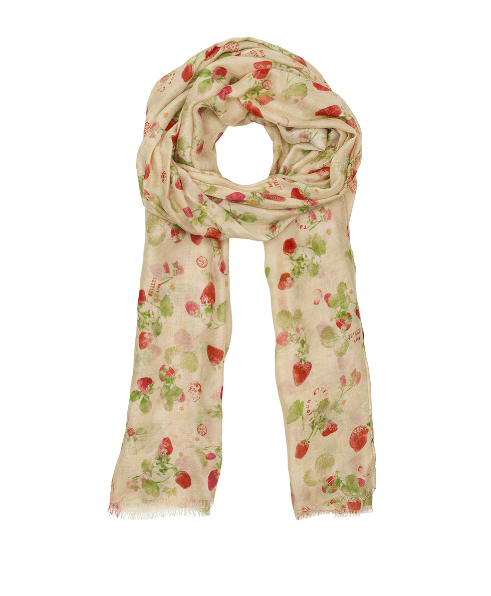 Female - Scarf - Parisian Strawberries - parchment strawberry - by Patricia Nash - View 6 of 12