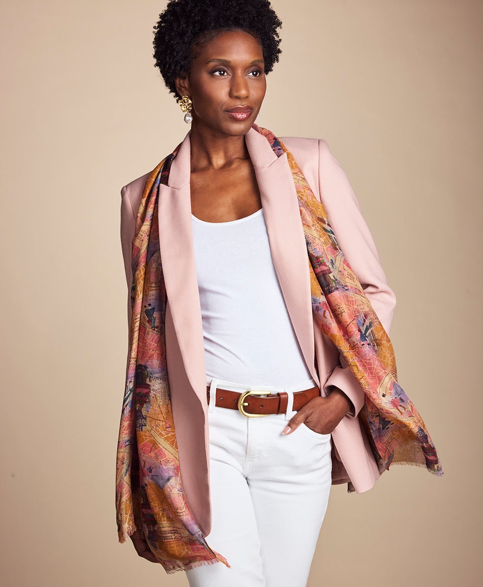 Female - Scarf - Paris Map - paris map - by Patricia Nash - View 3 of 4