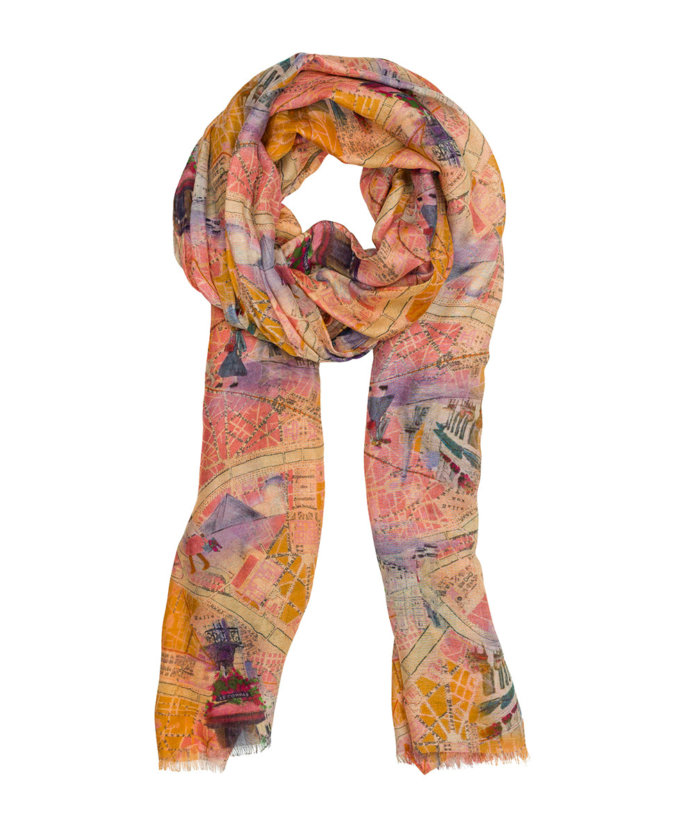 Female - Scarf - Paris Map - paris map - by Patricia Nash - View 1 of 4