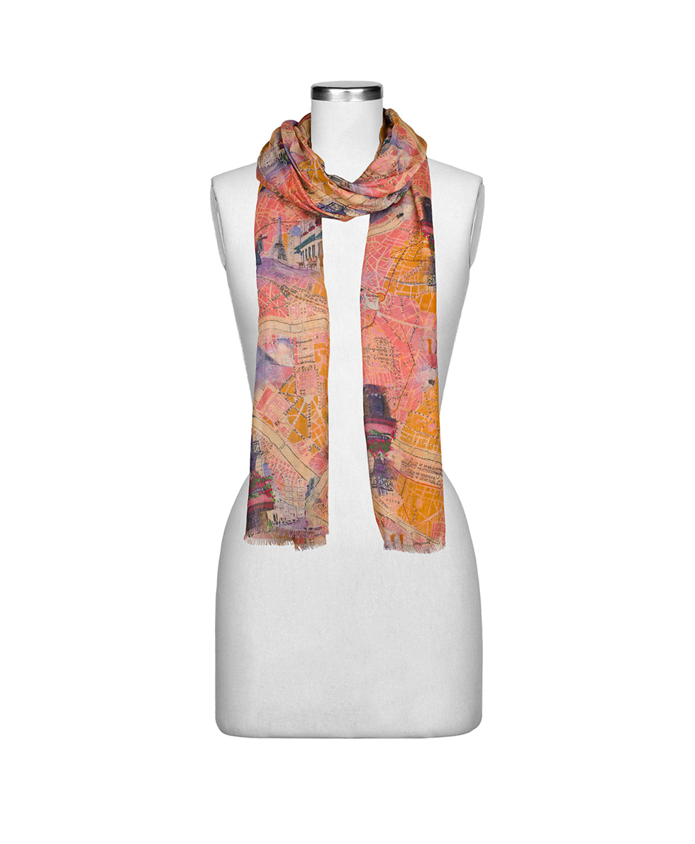 Female - Scarf - Paris Map - paris map - by Patricia Nash - View 2 of 4