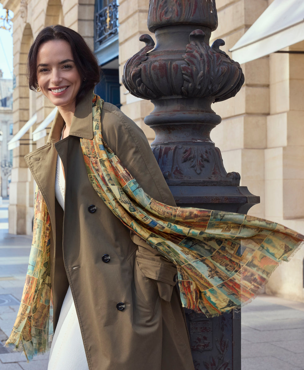Female - Scarf - Postcards From Paris - postcards from paris - by Patricia Nash - View 2 of 4
