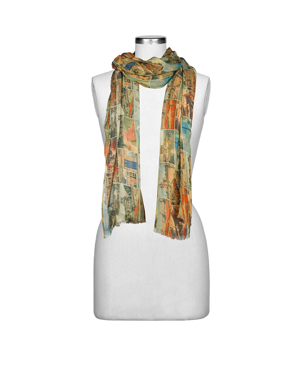 Female - Scarf - Postcards From Paris - postcards from paris - by Patricia Nash - View 4 of 4