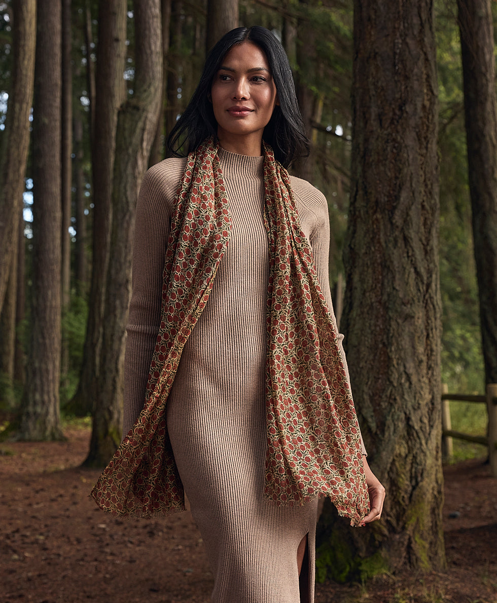 Female - Scarf | Scandi Antique | Scandi Antique Ochre - scandi antique ochre - by Patricia Nash - View 6 of 6