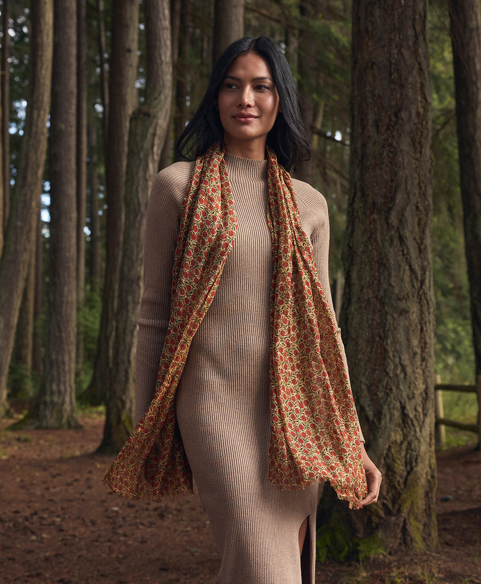Female - Scarf | Scandi Antique | Scandi Antique Ochre - scandi antique ochre - by Patricia Nash - View 2 of 6