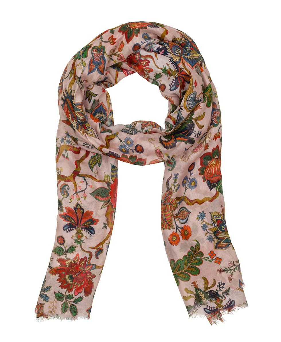 Female - Scarf | Danish Floral Tapestry  | Danish Floral Tapestry - danish floral tapestry - by Patricia Nash - View 1 of 3