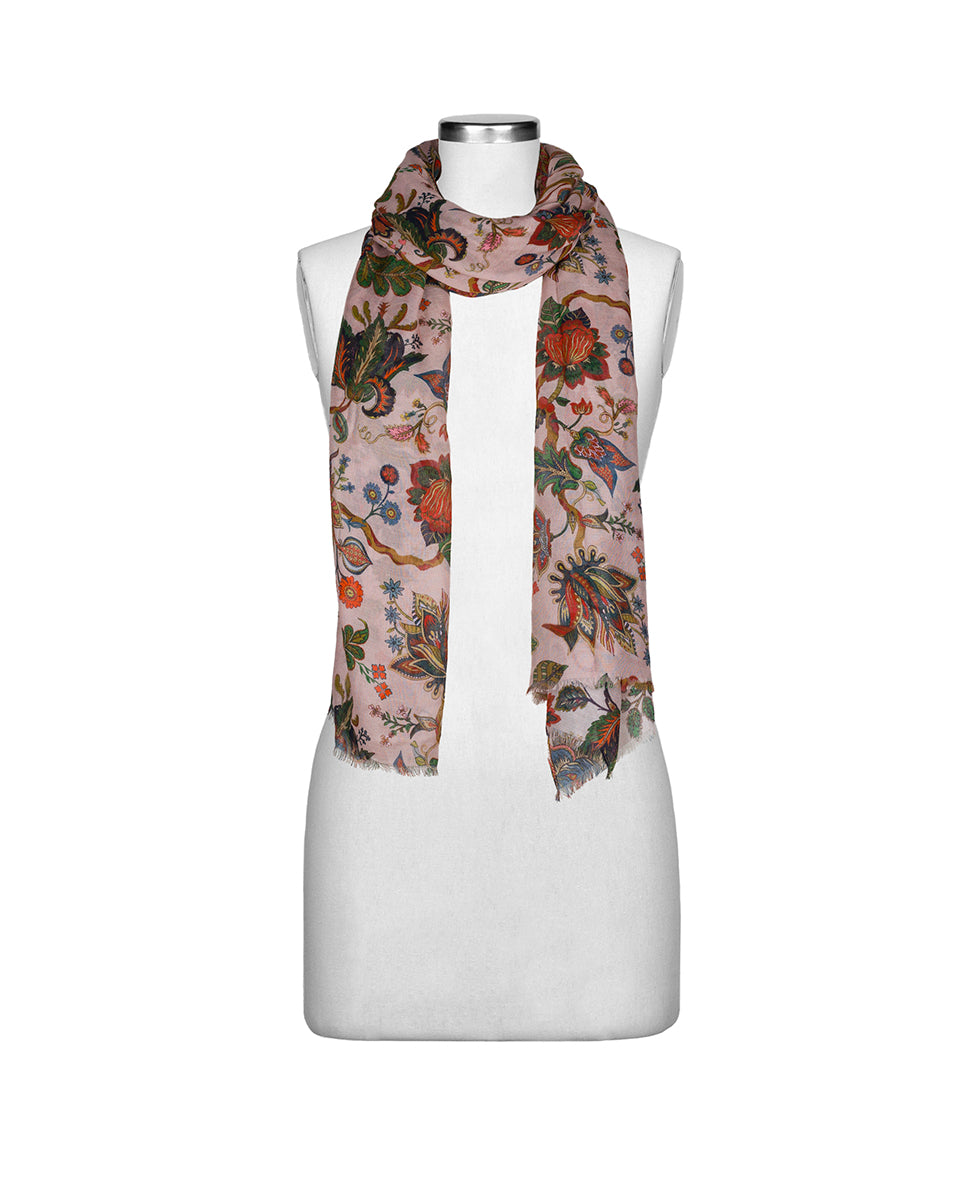 Female - Scarf | Danish Floral Tapestry  | Danish Floral Tapestry - danish floral tapestry - by Patricia Nash - View 3 of 3