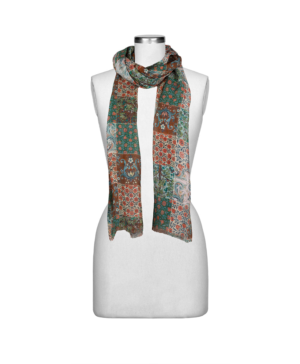 Female - Scarf | Nordic Patchwork Print | Nordic Patchwork - nordic patchwork - by Patricia Nash - View 3 of 3