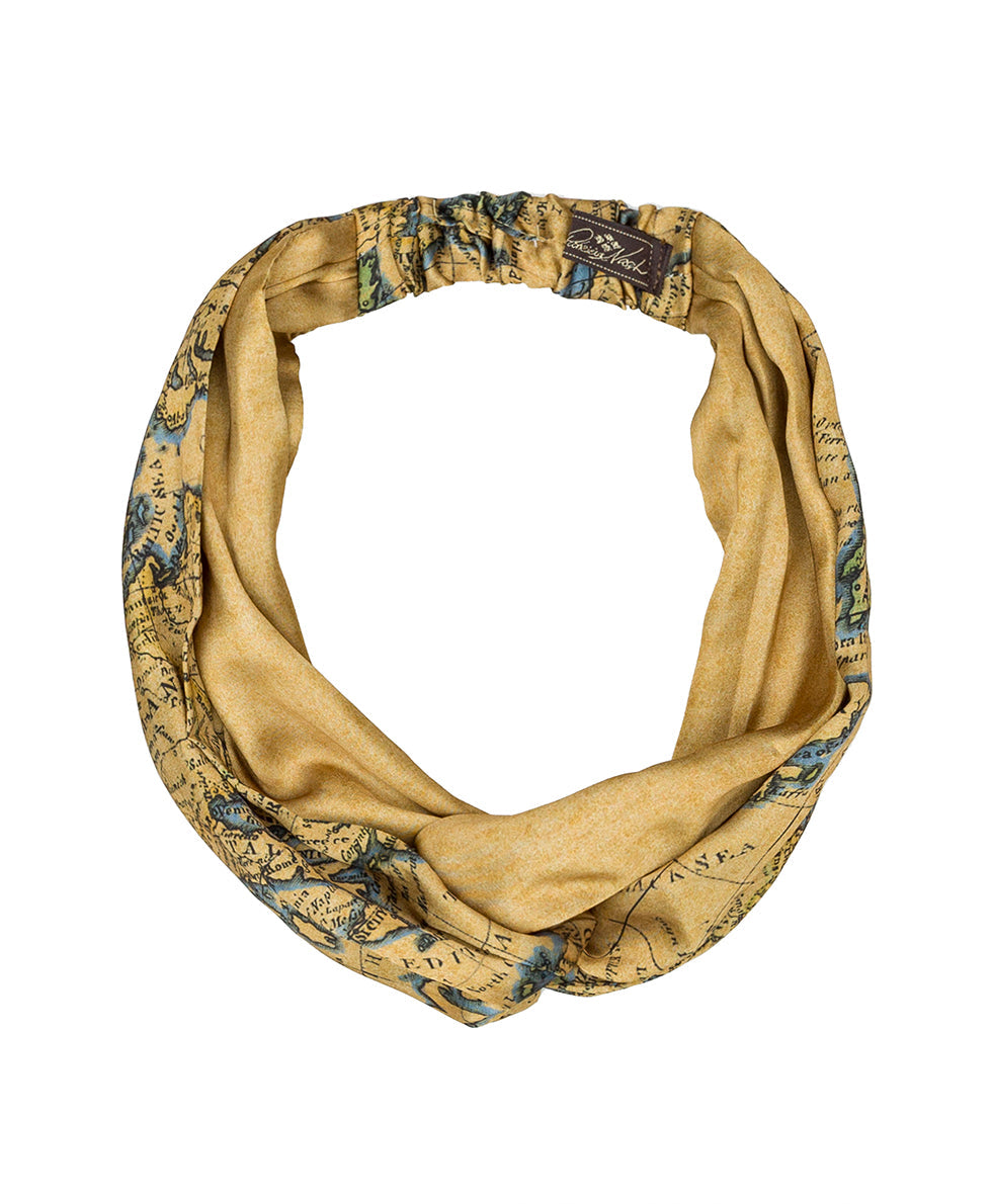 Headband - European Map Print - by Patricia Nash - View 2 of 2