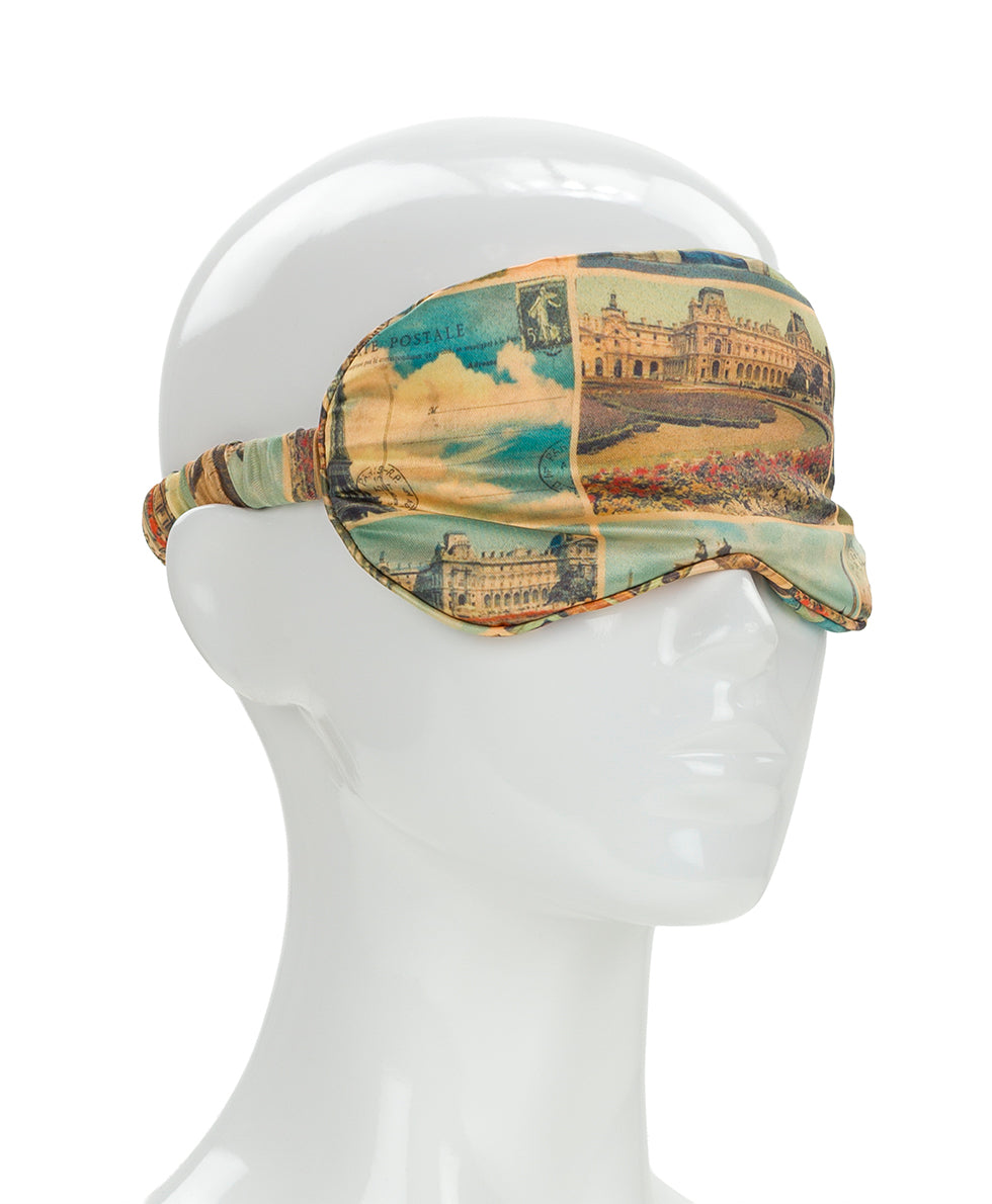 Female - Boxed Travel Pillow and Eye Mask Set - Woven Poly - Postcards From Paris - postcards from paris - by Patricia Nash - View 5 of 5