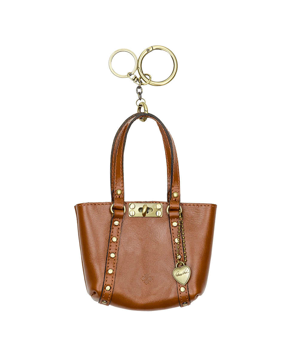Female - Micro Benvenuto Bag Charm - Heritage - black - by Patricia Nash - View 5 of 10