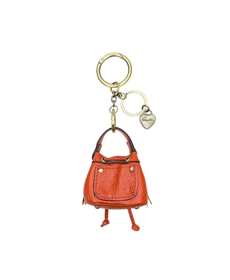 Female - Micro Elisa Chain Crossbody | Rugged Natural Grain | Ochre - chocolate - by Patricia Nash - View 2 of 3