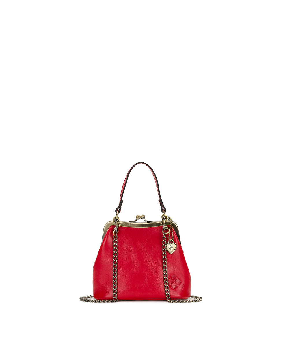 Female - Mini Laureana Chain Crossbody - Vintage Distressed Leather - scandi antique ochre - by Patricia Nash - View 1 of 5
