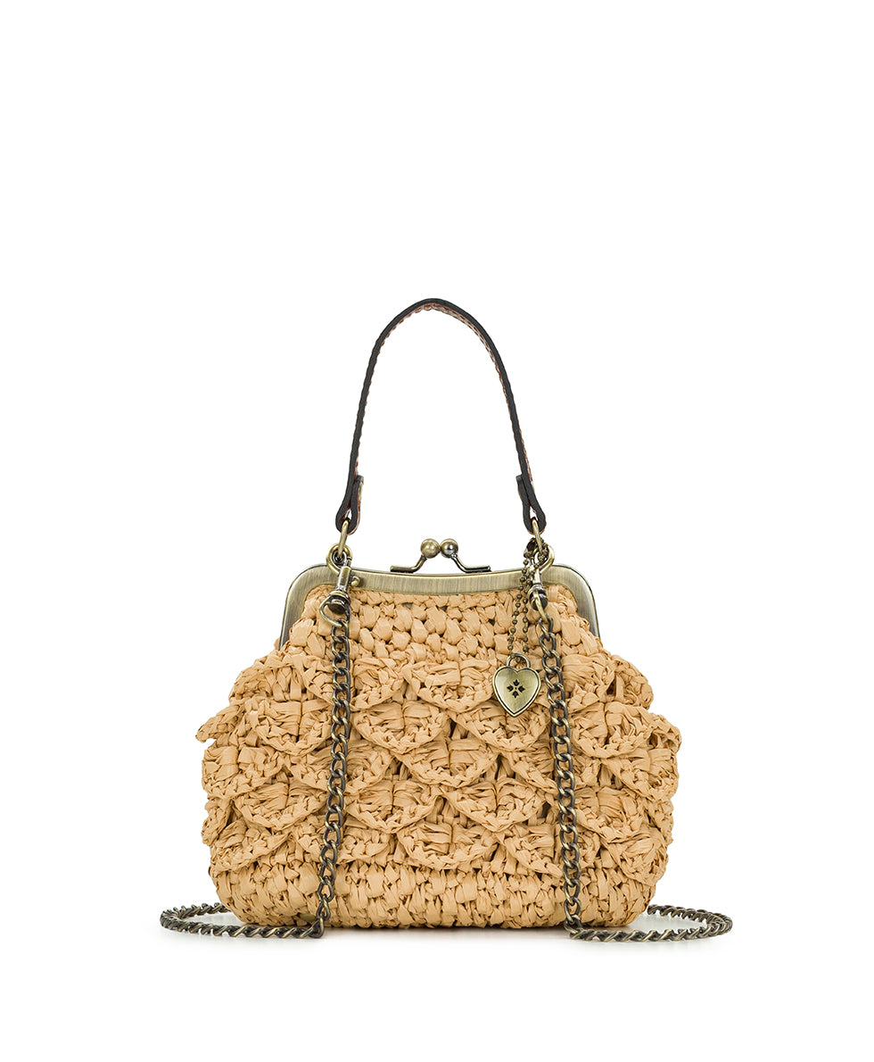 Female - Mini Laureana Chain Crossbody - Scalloped Raffia - natural - by Patricia Nash - View 1 of 10