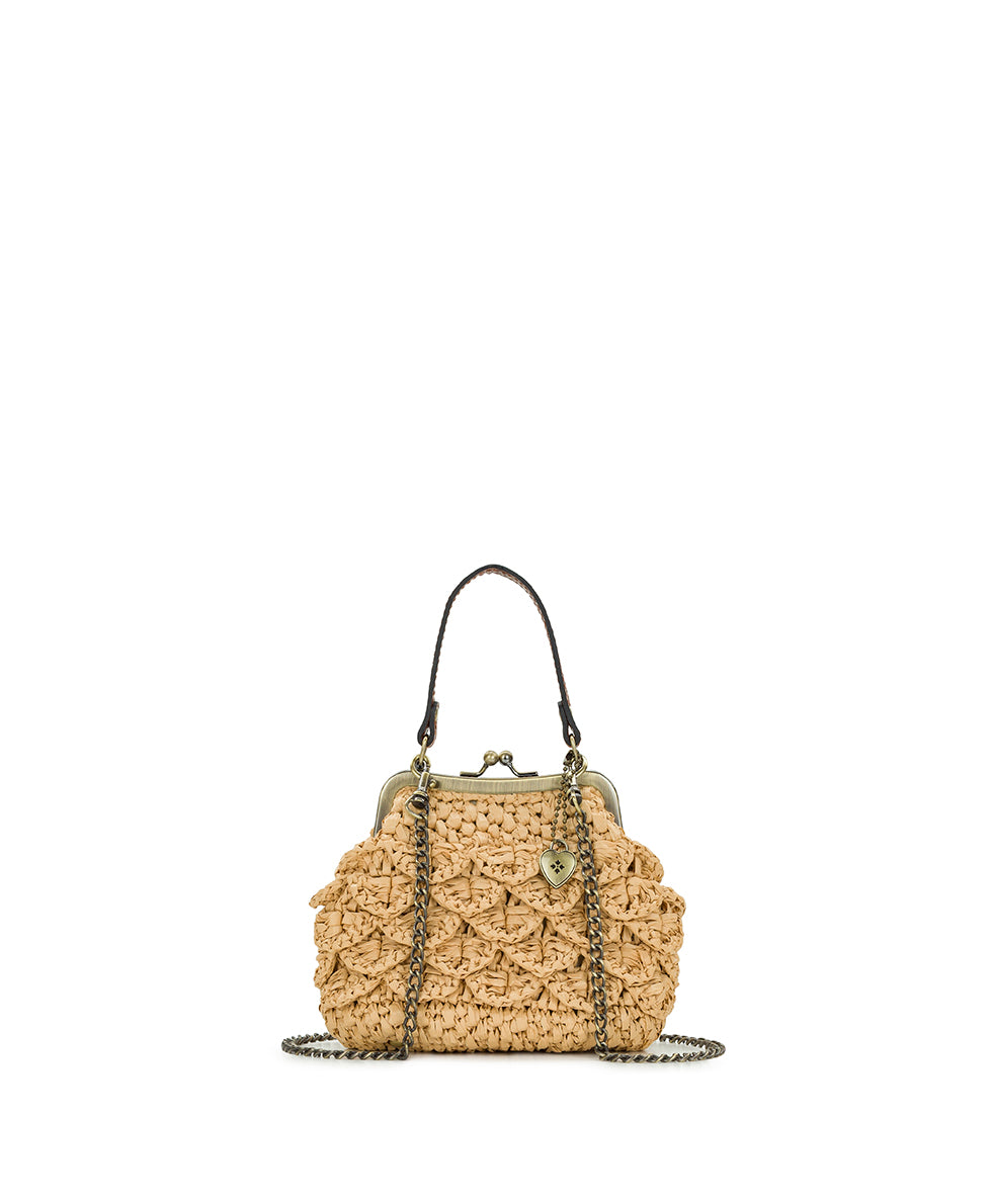 Female - Mini Laureana Chain Crossbody - Scalloped Raffia - natural - by Patricia Nash - View 1 of 4