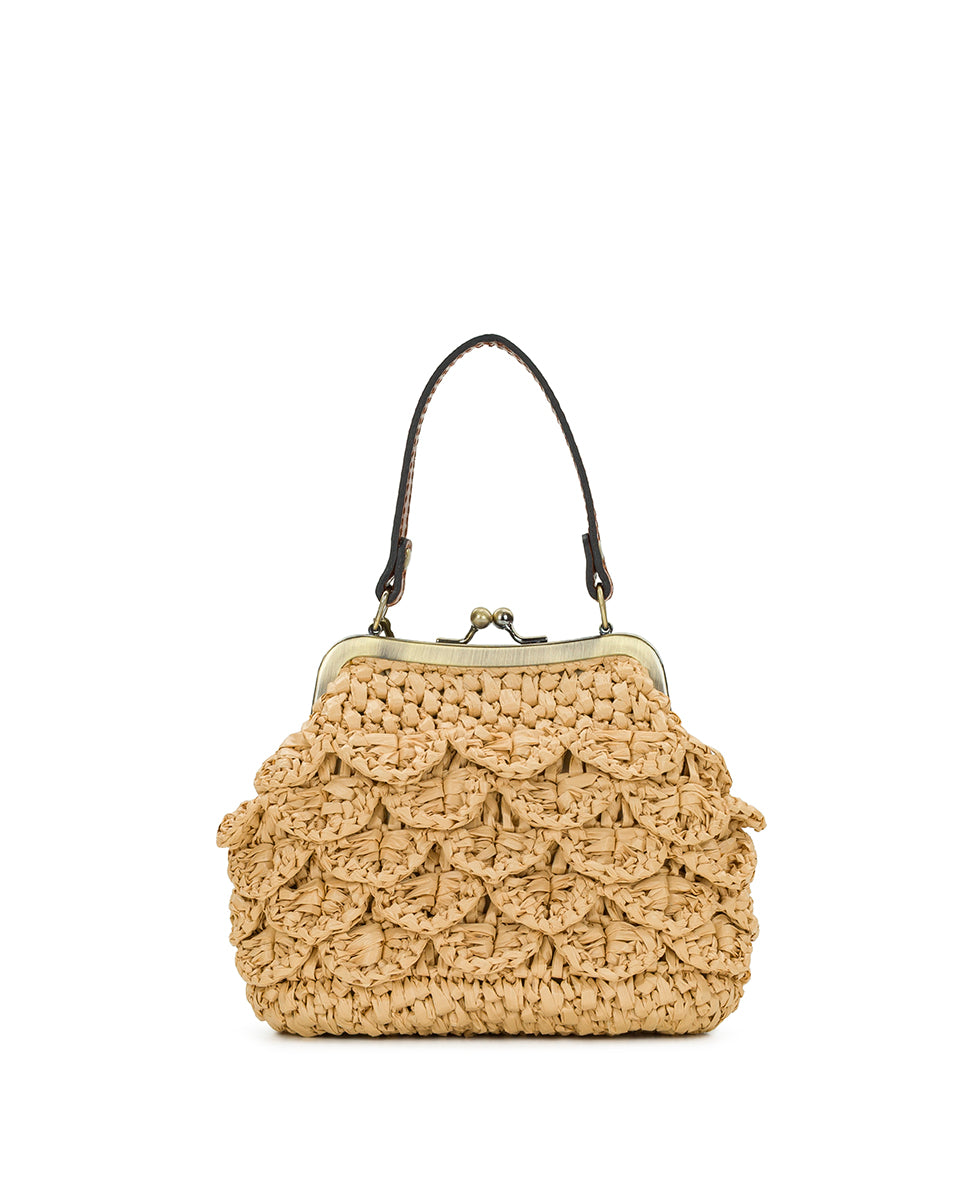 Female - Mini Laureana Chain Crossbody - Scalloped Raffia - natural - by Patricia Nash - View 2 of 10