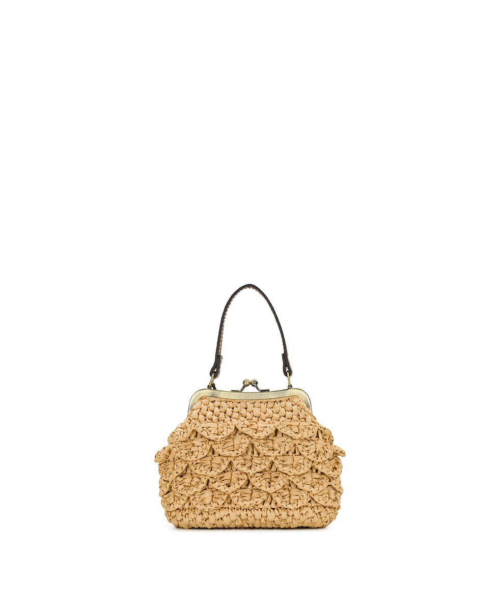 Female - Mini Laureana Chain Crossbody - Scalloped Raffia - natural - by Patricia Nash - View 2 of 4