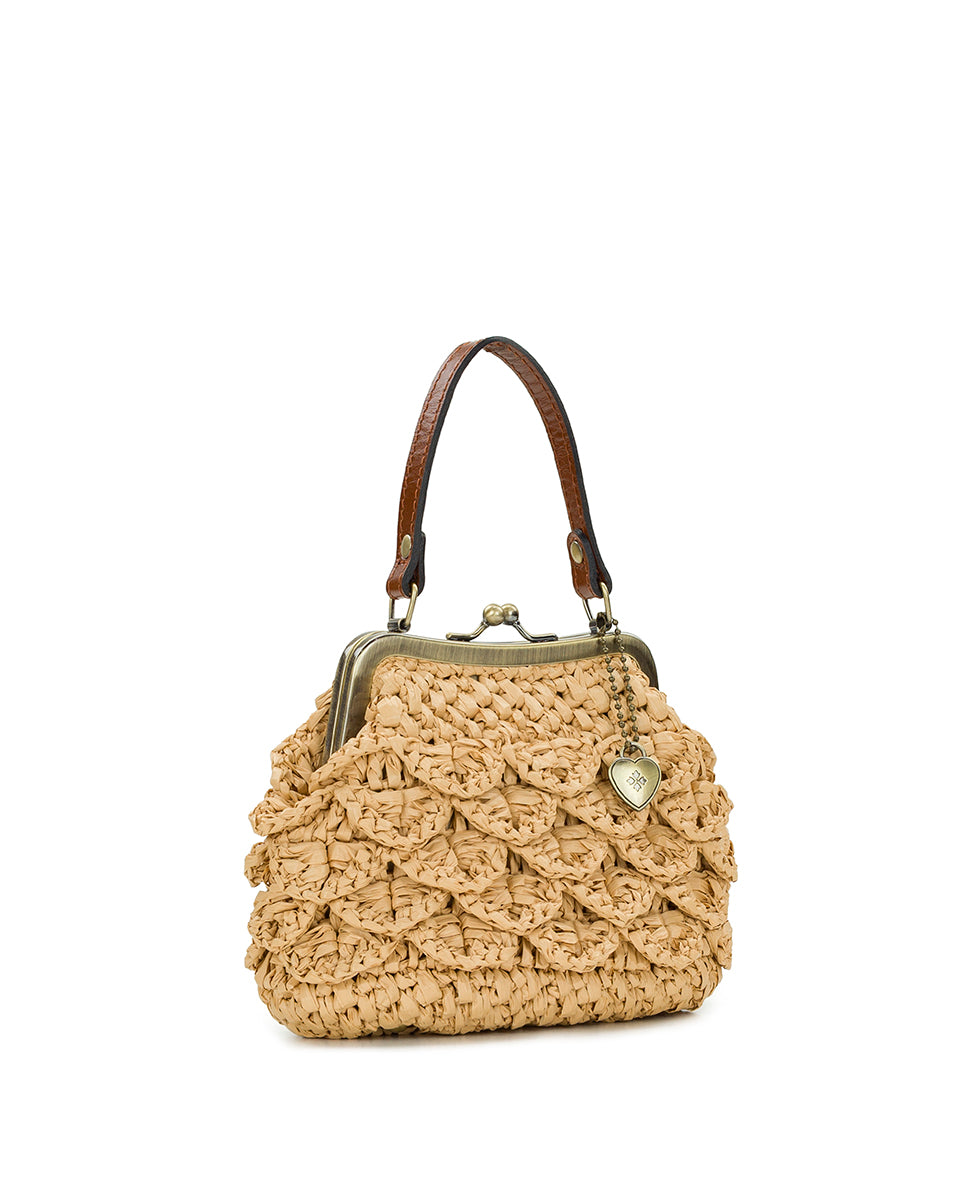 Female - Mini Laureana Chain Crossbody - Scalloped Raffia - natural - by Patricia Nash - View 3 of 10