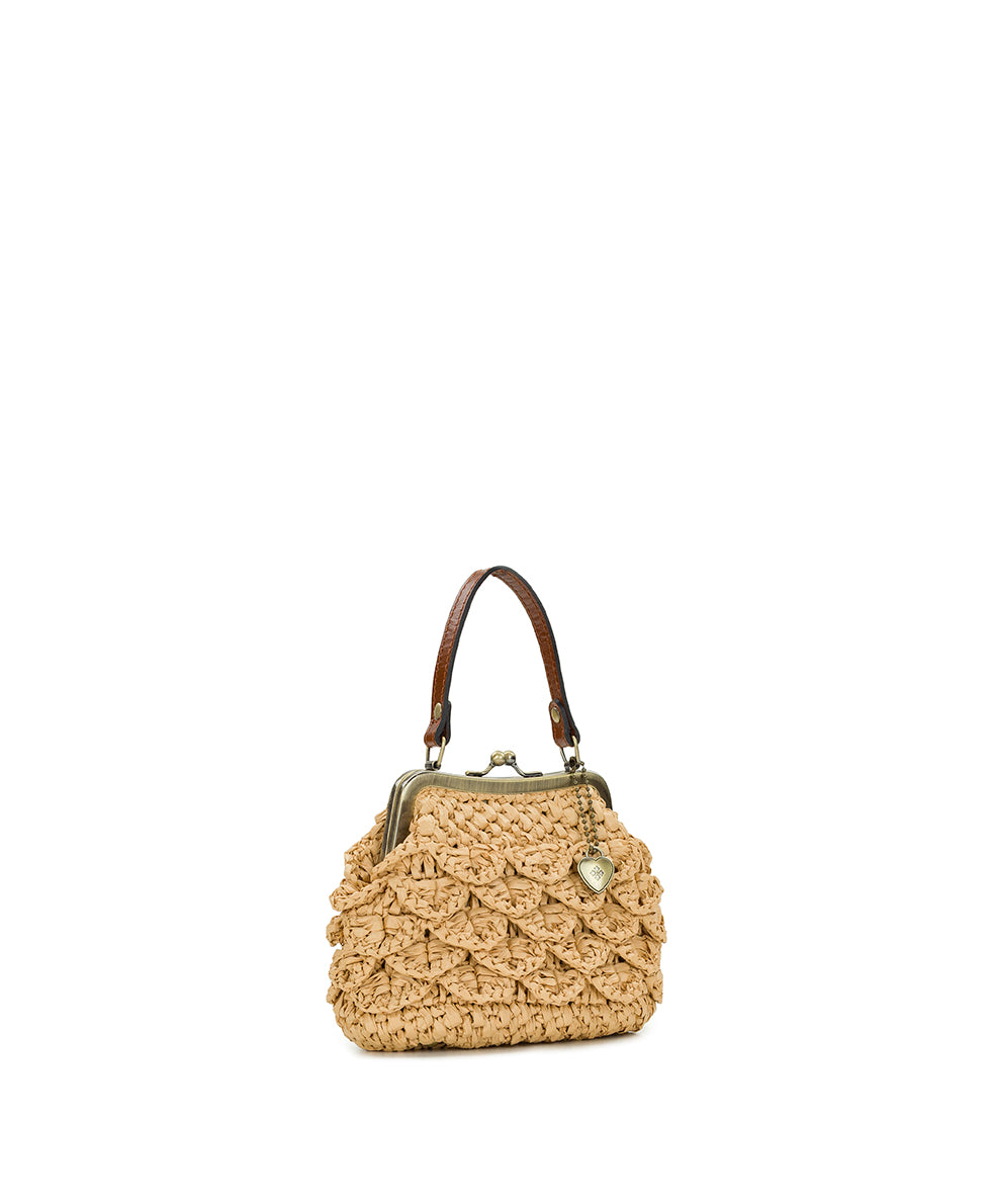 Female - Mini Laureana Chain Crossbody - Scalloped Raffia - natural - by Patricia Nash - View 3 of 4