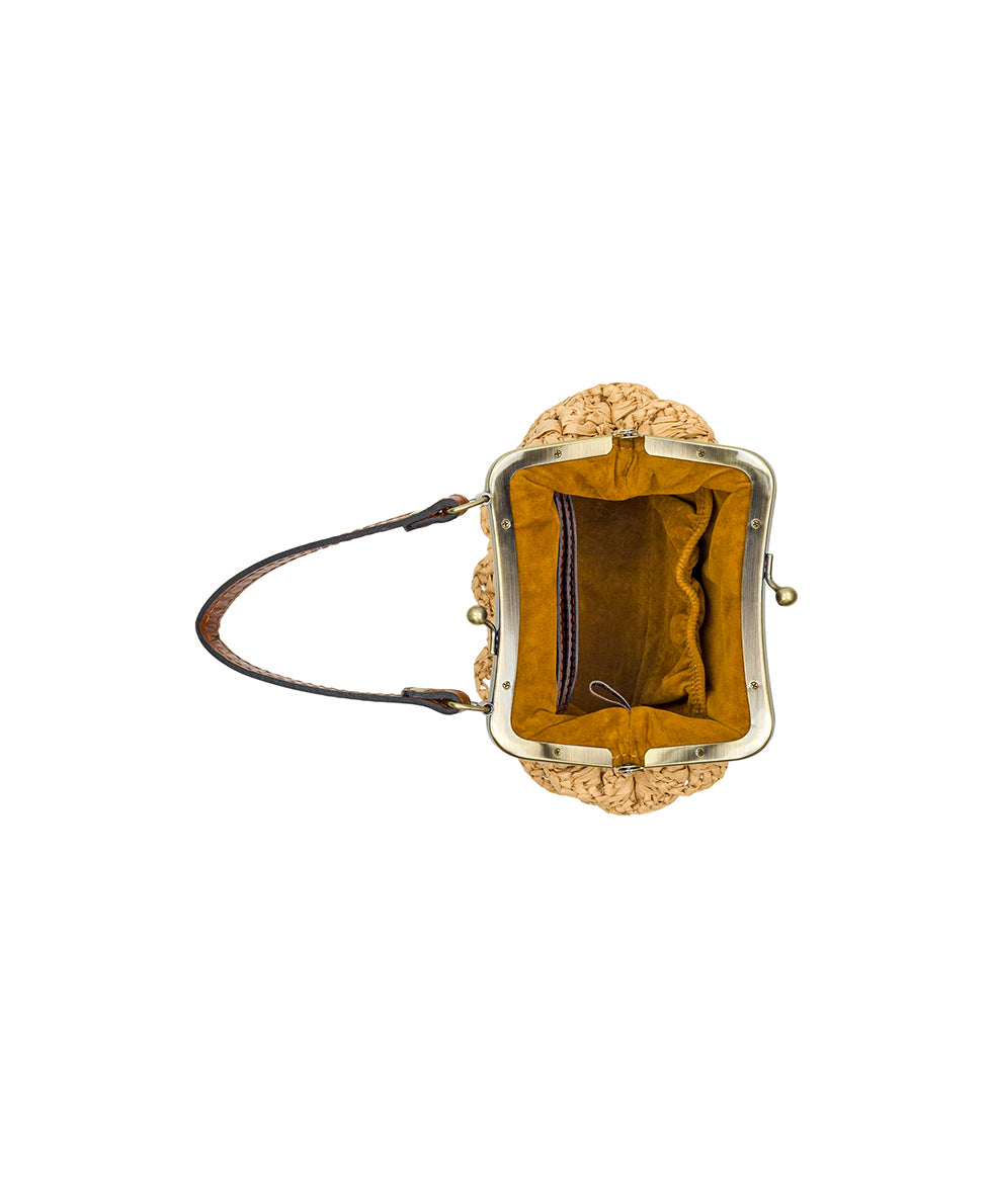 Female - Mini Laureana Chain Crossbody - Scalloped Raffia - natural - by Patricia Nash - View 4 of 4