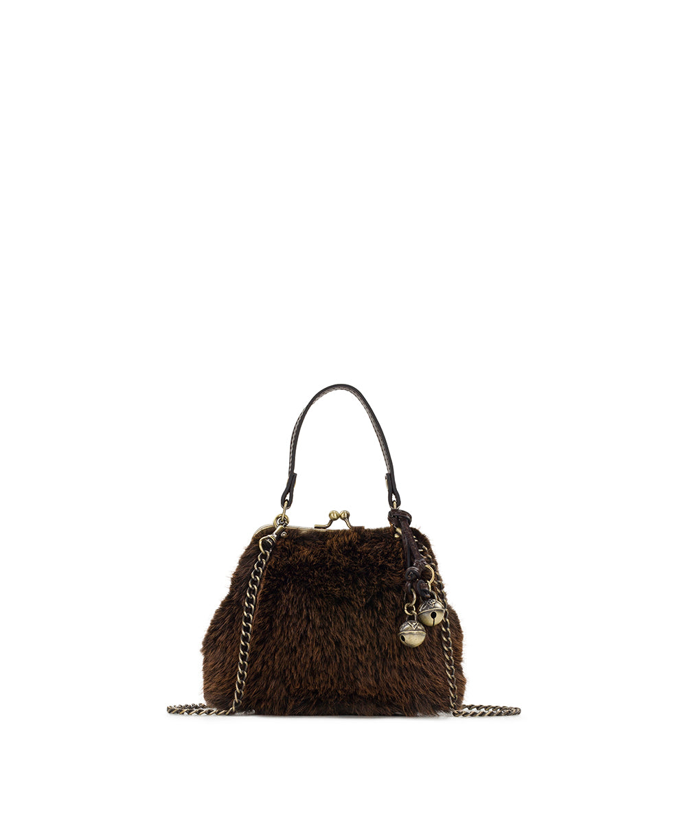 Female - Mini Laureana Chain Crossbody | Faux Fur | Brown - leopard - by Patricia Nash - View 1 of 4