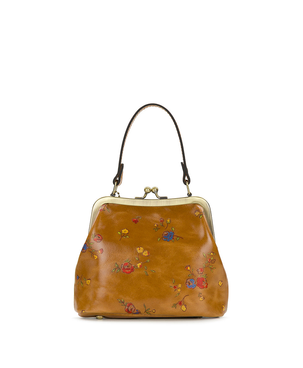 Female - Mini Laureana Chain Crossbody - Fleur de Jardin Embossed - light tan - by Patricia Nash - View 2 of 6