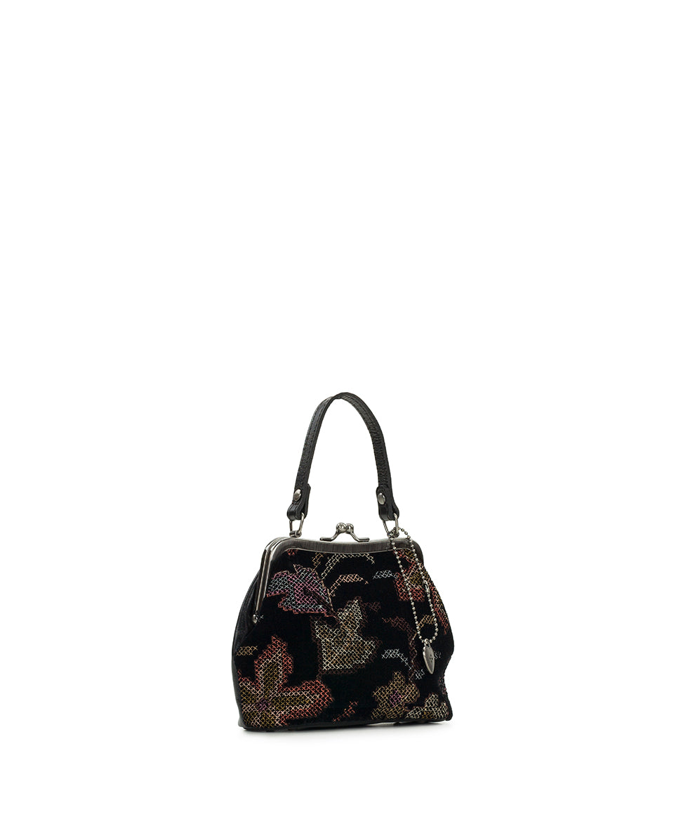 Female - Mini Laureana Chain Crossbody | Velvet Needlepoint | Black - leopard - by Patricia Nash - View 3 of 4