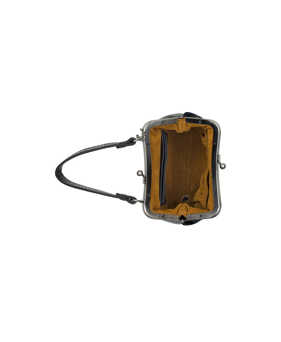 Female - Mini Laureana Chain Crossbody | Velvet Needlepoint | Black - leopard - by Patricia Nash - View 4 of 4