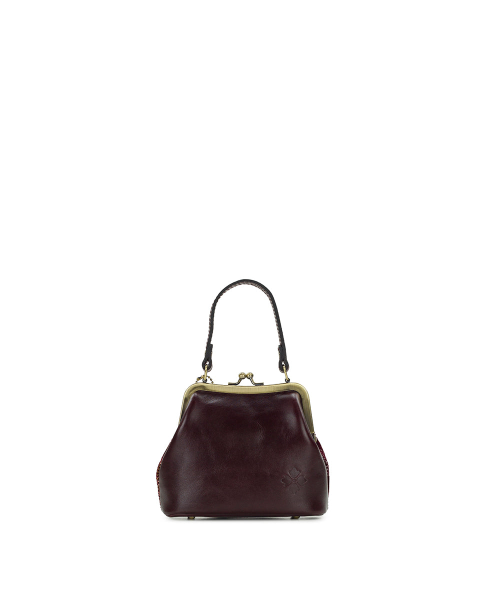 Female - Mini Laureana Chain Crossbody | Velvet Needlepoint | Plum - leopard - by Patricia Nash - View 2 of 4
