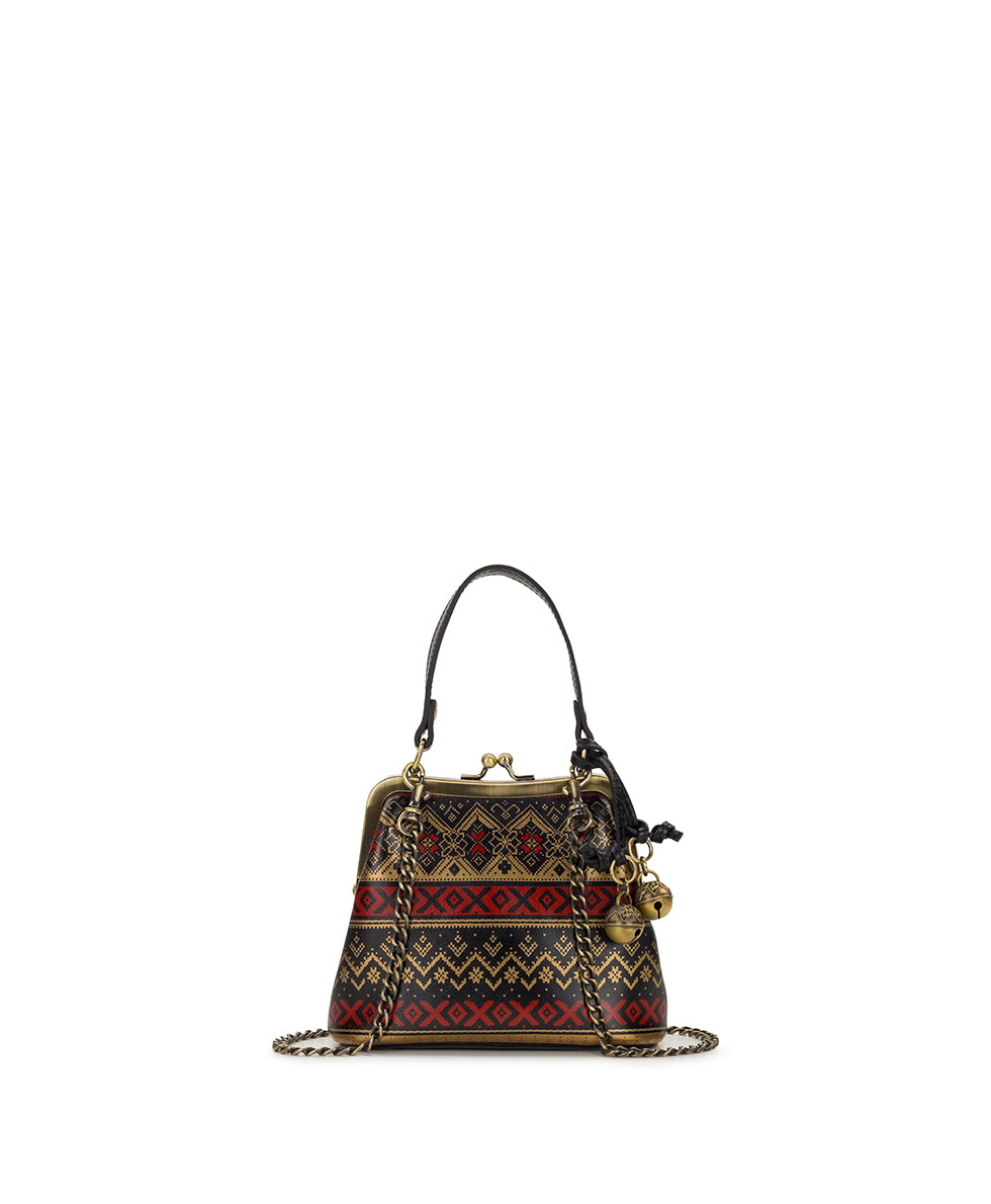 Female - Mini Laureana Chain Crossbody | Holiday Nordic Weave | Holiday Nordic Weave - leopard - by Patricia Nash - View 1 of 4