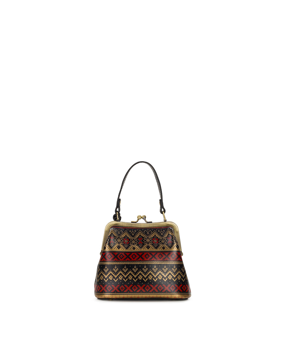 Female - Mini Laureana Chain Crossbody | Holiday Nordic Weave | Holiday Nordic Weave - leopard - by Patricia Nash - View 2 of 4