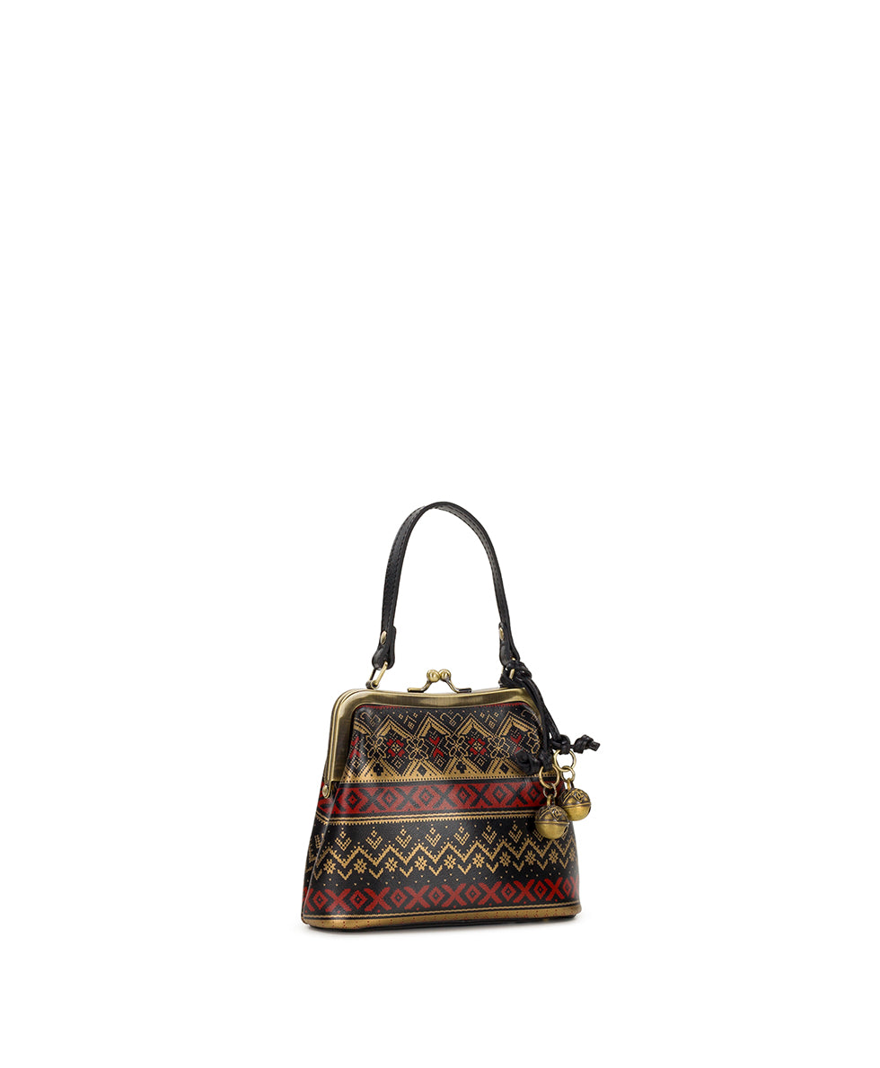 Female - Mini Laureana Chain Crossbody | Holiday Nordic Weave | Holiday Nordic Weave - leopard - by Patricia Nash - View 3 of 4