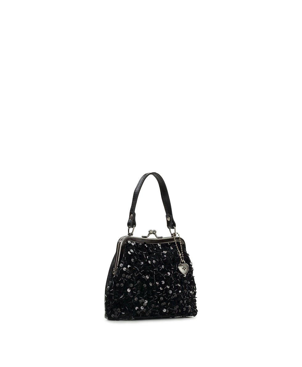 Female - Mini Laureana Chain Crossbody | Holiday Sequin | Black - leopard - by Patricia Nash - View 3 of 4