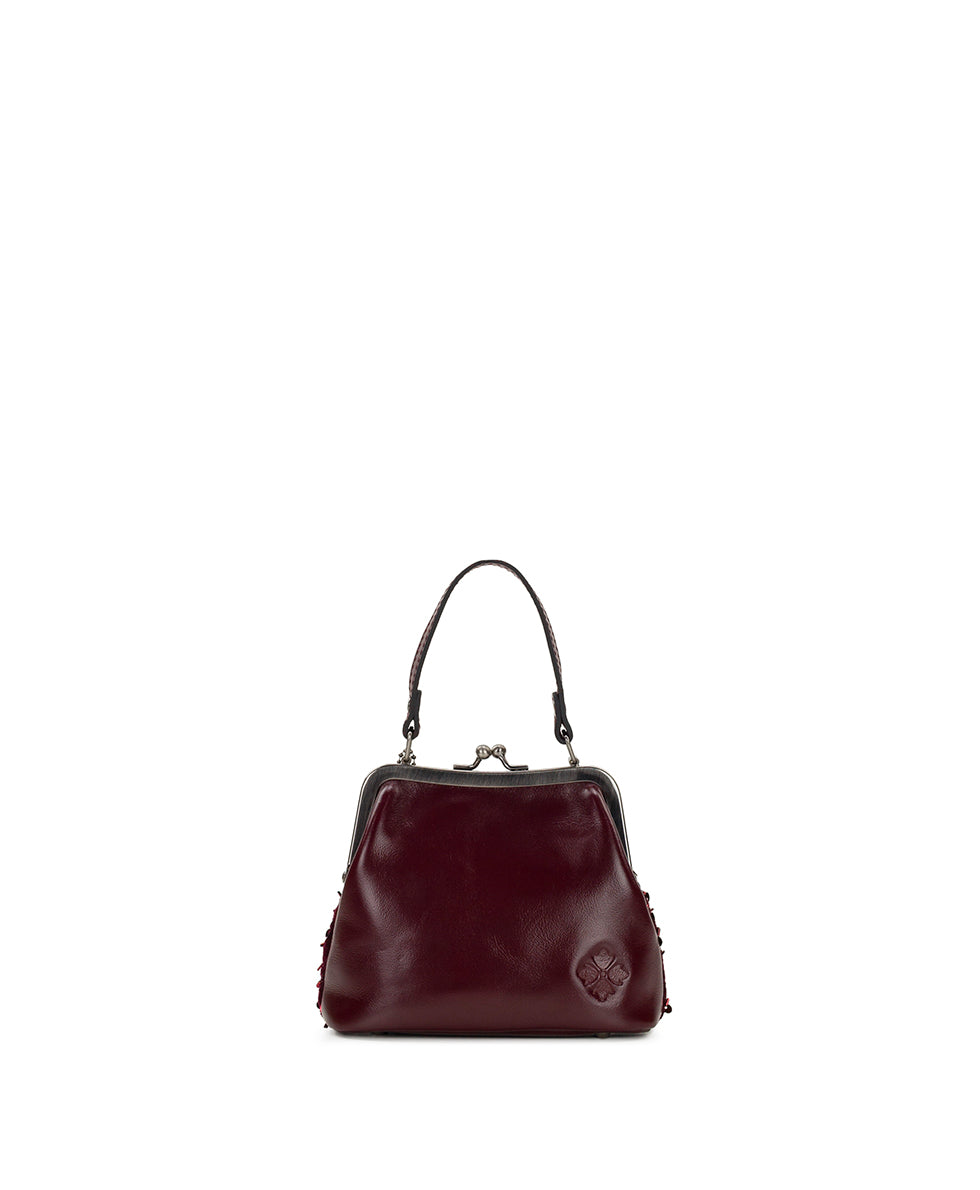 Female - Mini Laureana Chain Crossbody | Holiday Sequin | Oxblood - leopard - by Patricia Nash - View 2 of 4