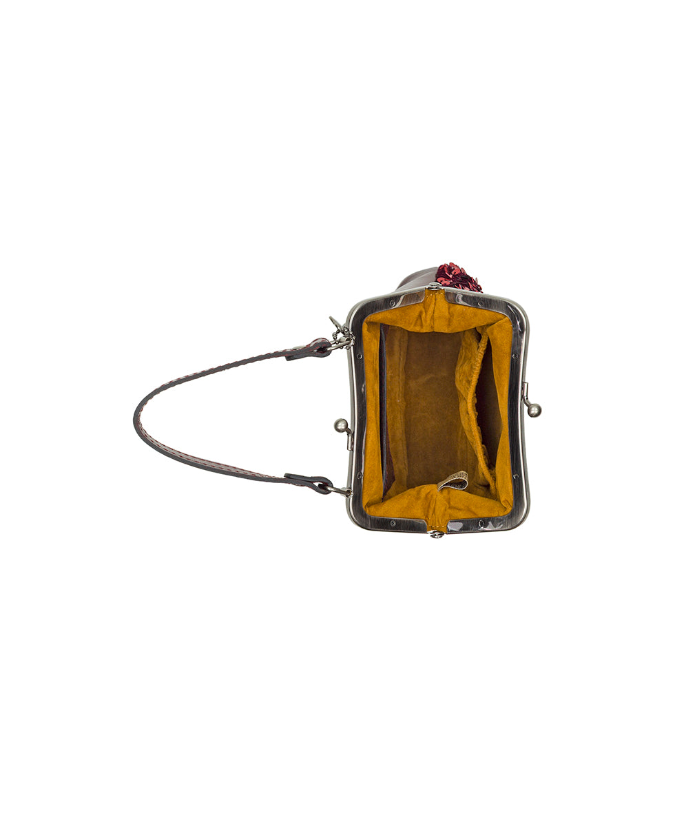 Female - Mini Laureana Chain Crossbody | Holiday Sequin | Oxblood - leopard - by Patricia Nash - View 4 of 4