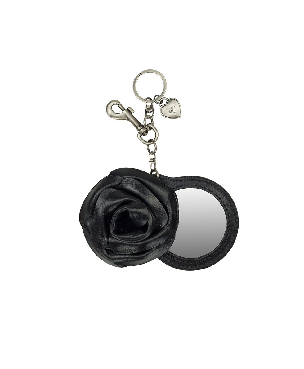 Female - Rose Mirror Bag Charm - Heritage - black - by Patricia Nash - View 3 of 10