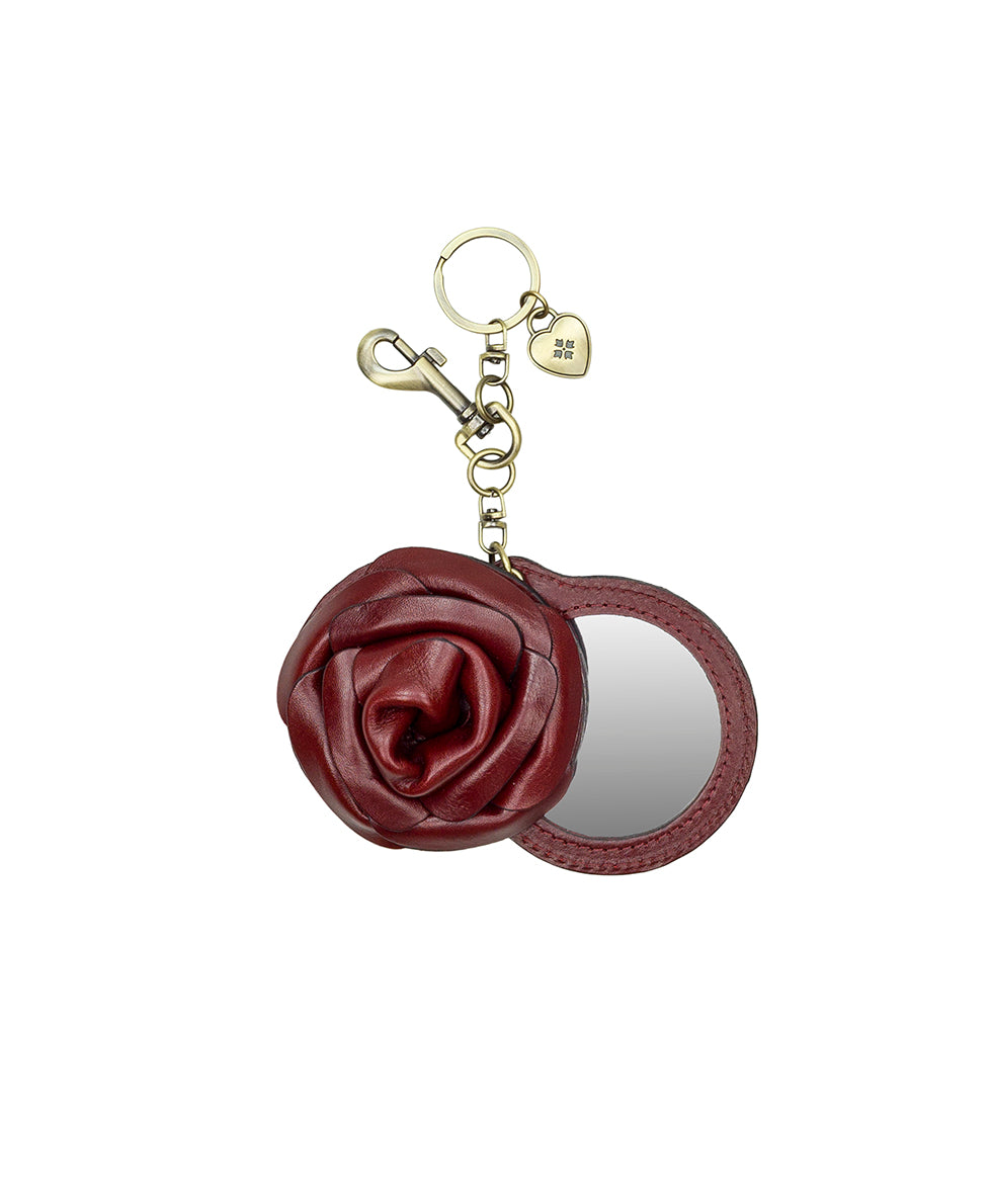 Female - Rose Mirror Bag Charm - Heritage - black - by Patricia Nash - View 7 of 10
