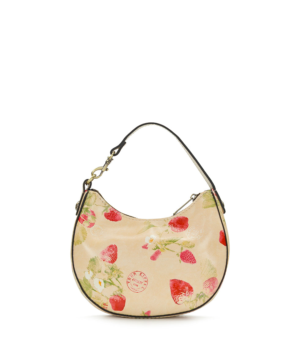 Female - Mini Morgana with Heart Charm - Parisian Strawberry Print - parchment strawberry - by Patricia Nash - View 2 of 5