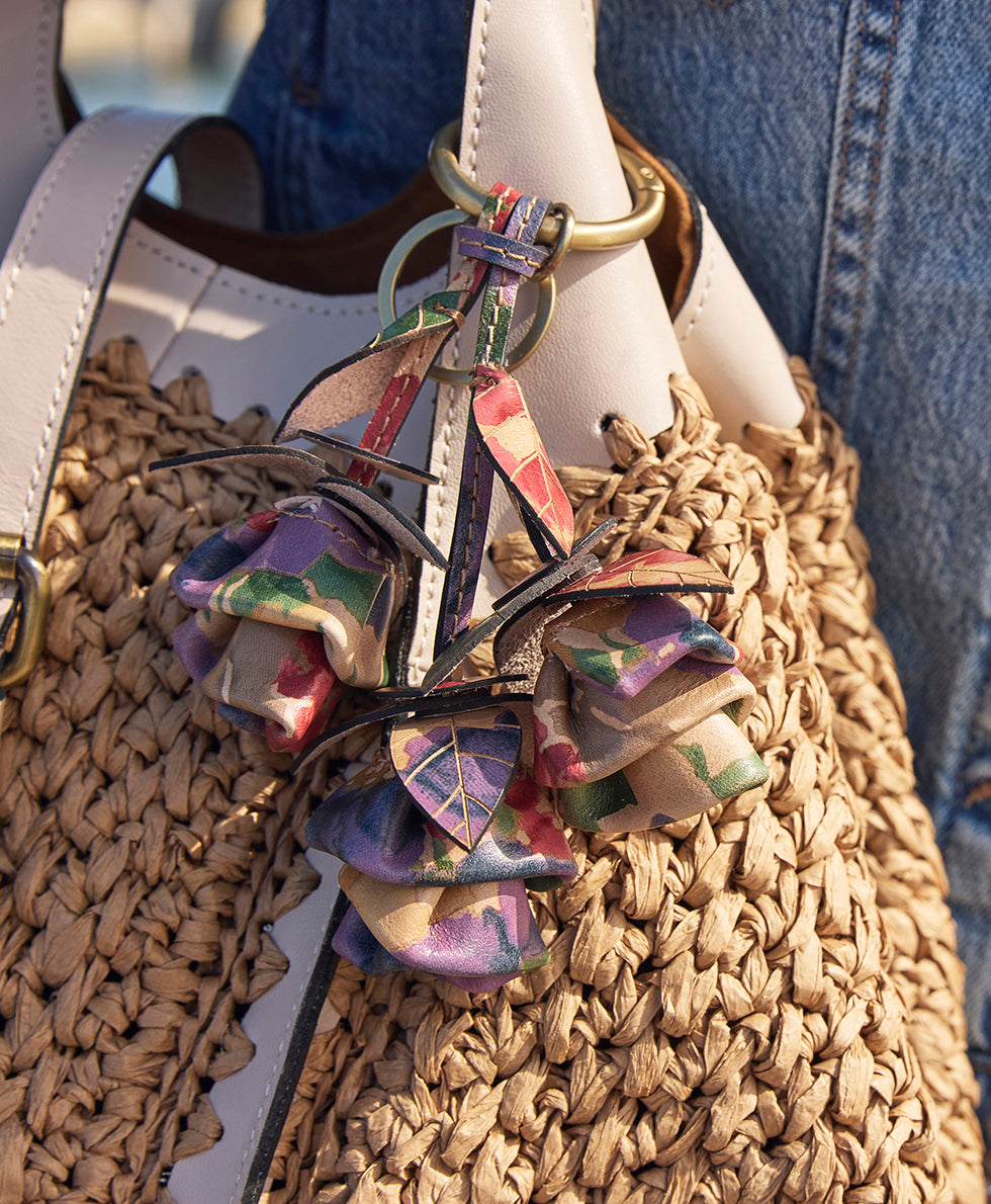 Female - Three Rose Bag Charm - French Hydrangeas - french hydrangeas - by Patricia Nash - View 3 of 3