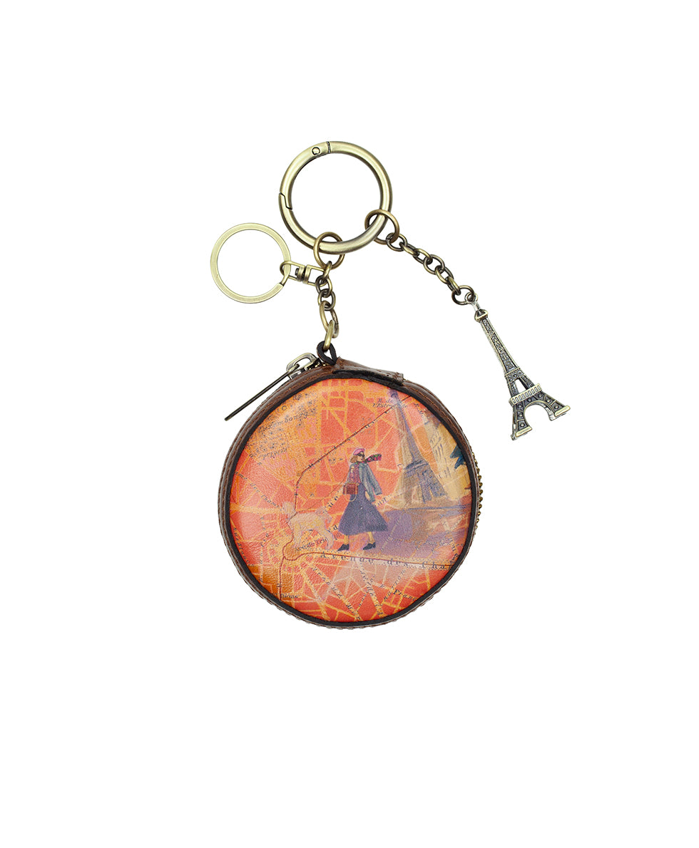 Female - Macaroon Zip Around Bag Charm - Paris Map - paris map - by Patricia Nash - View 2 of 6