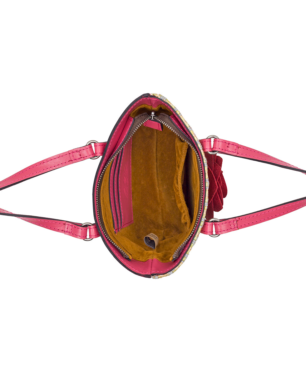 Female - Mini Verzi Chain Crossbody - Rose Spanish Raffia - petal pink - by Patricia Nash - View 5 of 6