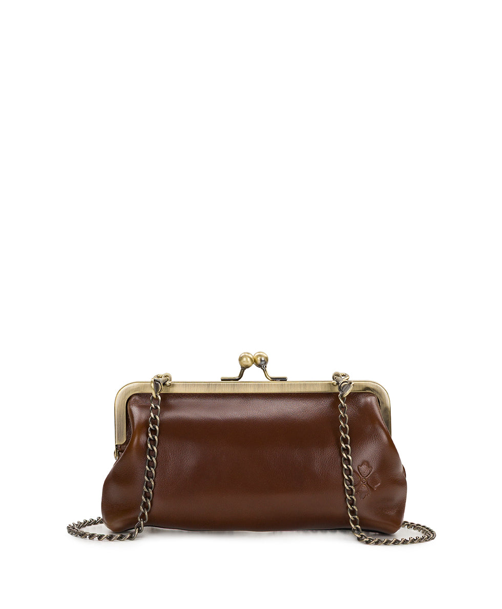Female - Mini Potenaz Chain Crossbody - Vintage Distressed Leather - cognac - by Patricia Nash - View 5 of 10