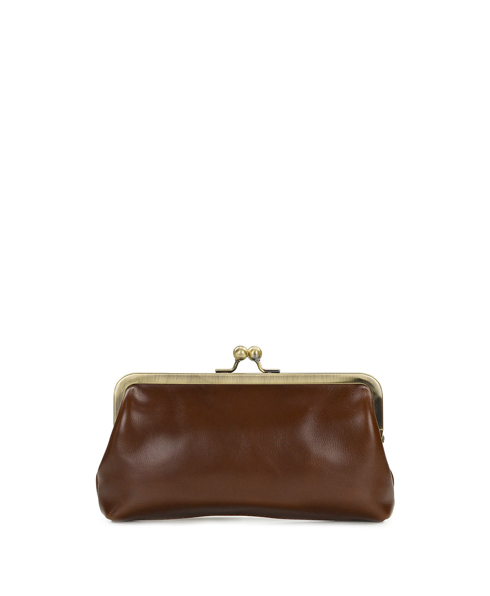 Female - Mini Potenaz Chain Crossbody - Vintage Distressed Leather - cognac - by Patricia Nash - View 6 of 10