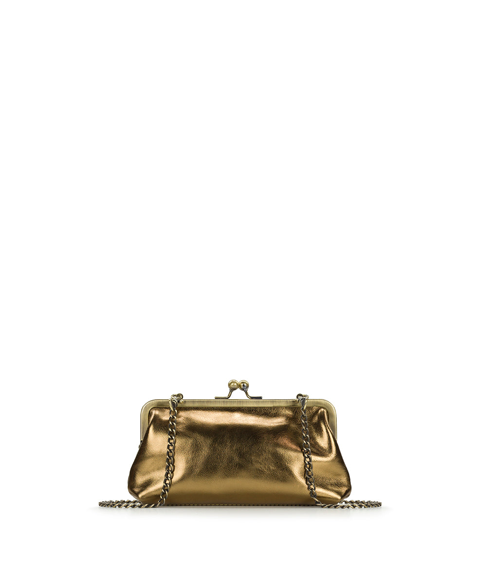 Female - Mini Potenaz Chain Crossbody |  Vintage Distressed Metallic | Antique Bronze - antique bronze - by Patricia Nash - View 1 of 4