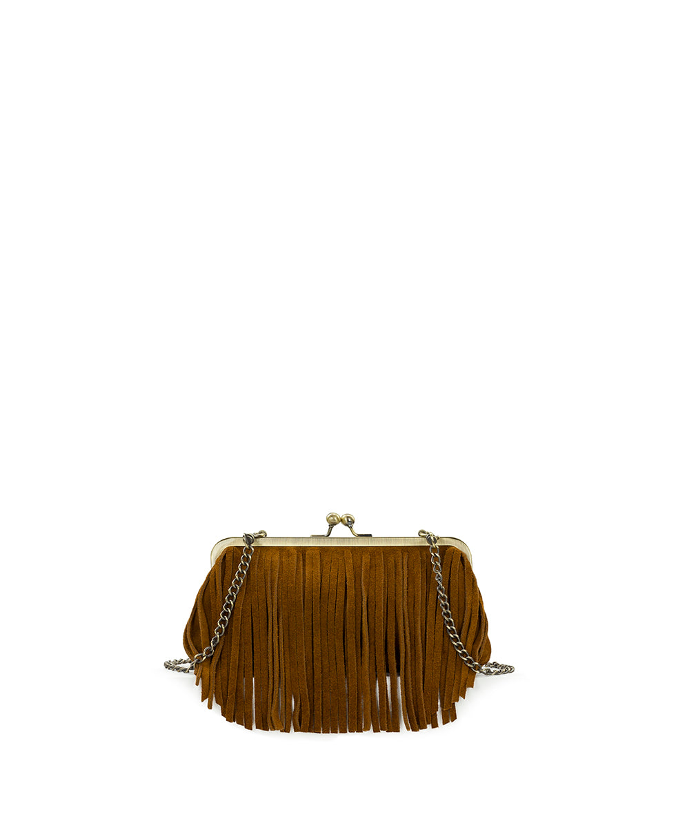 Female - Mini Potenaz With Fringe | Suede Fringe | Cognac - cognac - by Patricia Nash - View 1 of 4
