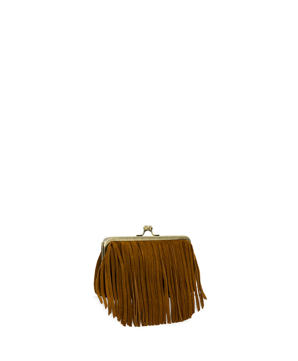 Female - Mini Potenaz With Fringe | Suede Fringe | Cognac - cognac - by Patricia Nash - View 3 of 4