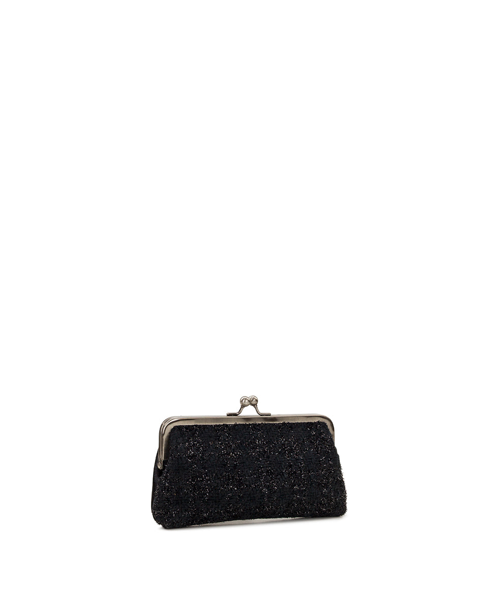Female - Mini Potenaz Chain Crossbody | Metallic Tweed | Black - antique bronze - by Patricia Nash - View 3 of 4