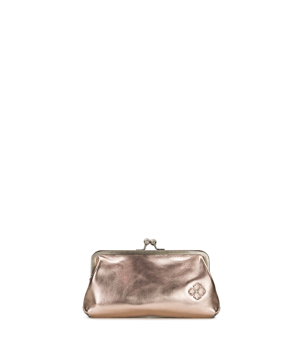 Female - Mini Potenaz Chain Crossbody | Metallic Tweed | Grey - antique bronze - by Patricia Nash - View 2 of 4