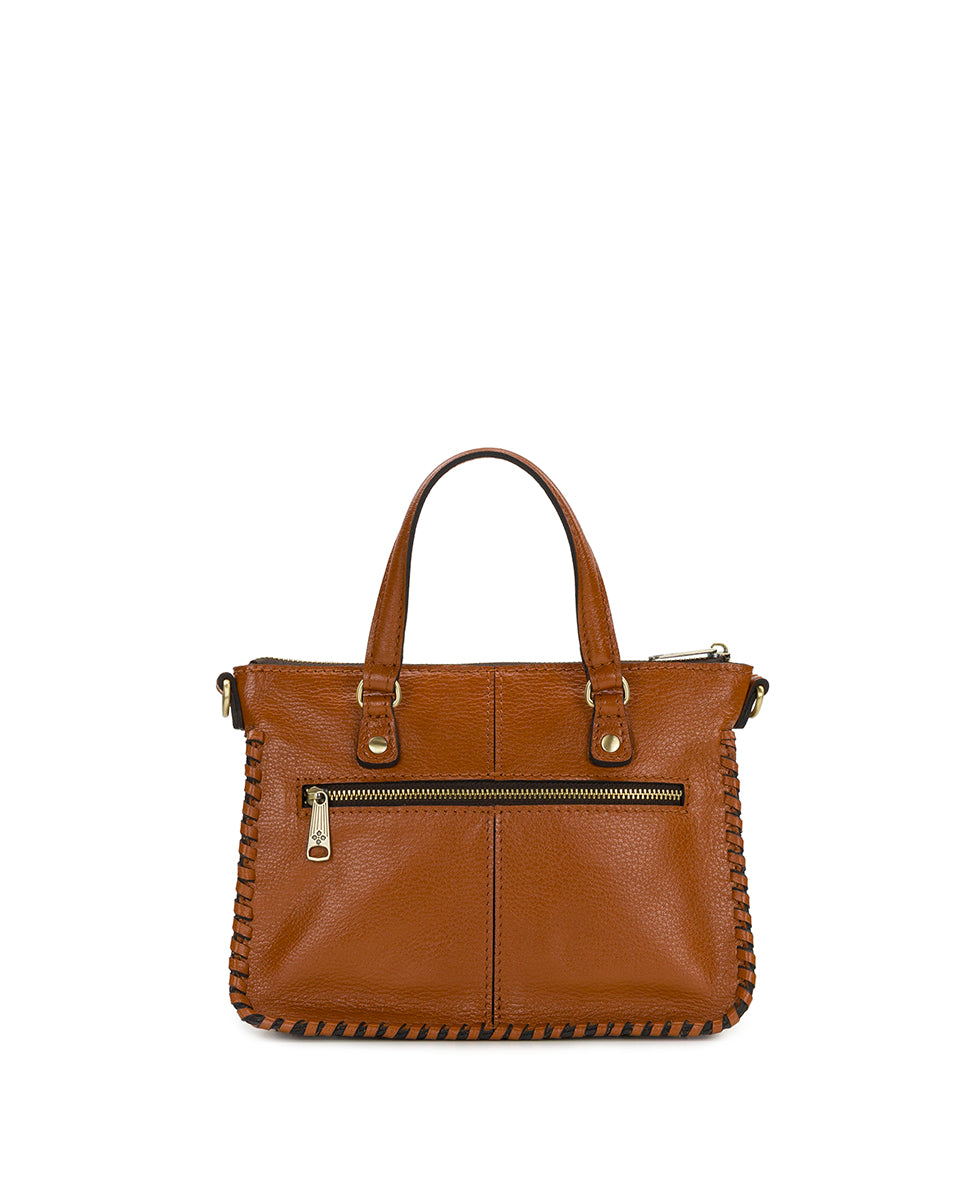 Female - Mini Briona W/ Leather Crossbody | Rugged Natural Grain | Cognac - cognac - by Patricia Nash - View 3 of 5